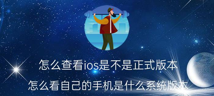 怎么查看ios是不是正式版本 怎么看自己的手机是什么系统版本？